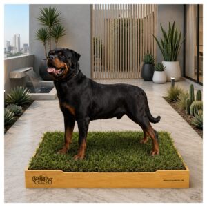 Sanitario de pasto natural con repuestos intercambiables base de cartón y tierra para perros grande de Petit Garden